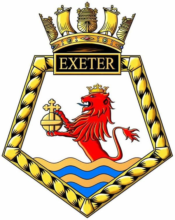 HMS Exeter crest 68